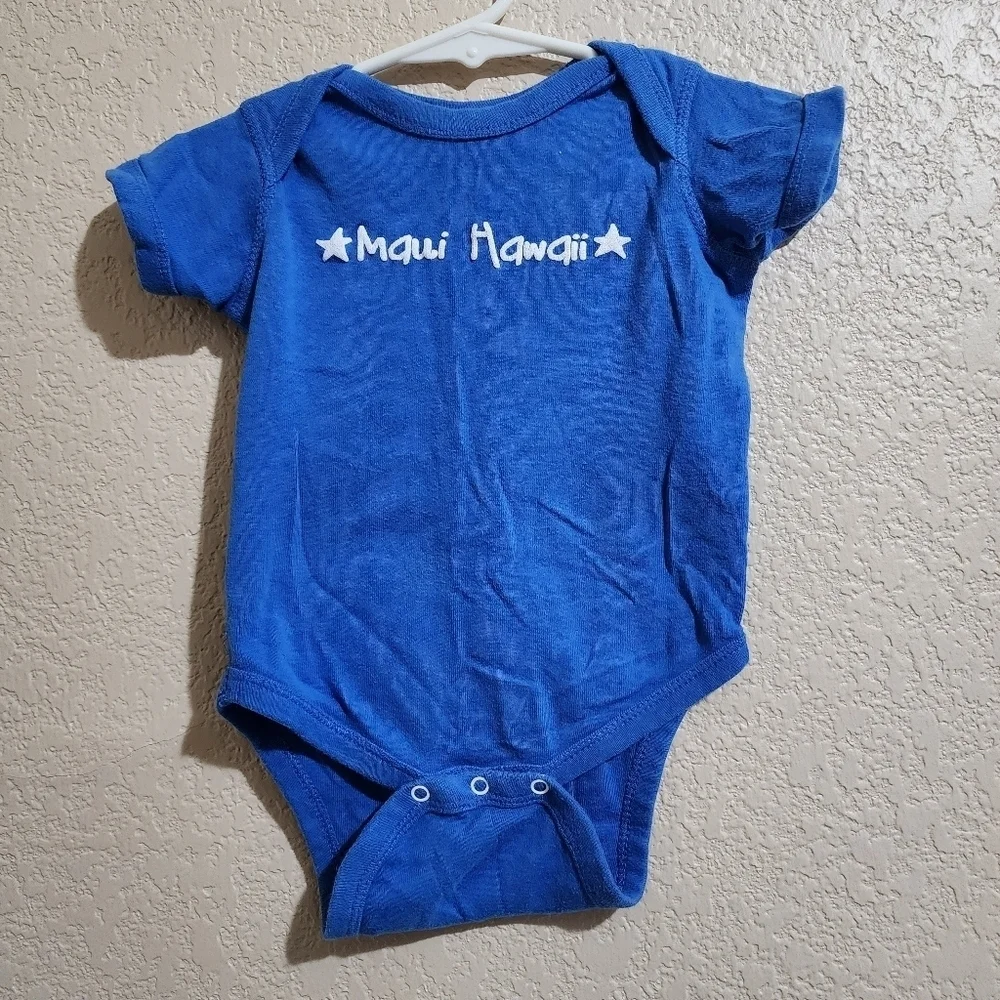 Blue Maui Hawaii beach bum onesie Size 12 months